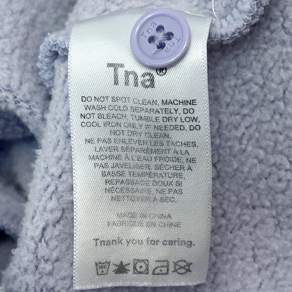 ARITIZIA TNA CozyAF Fleece Collared Pullover Sweatshirt Size 2 - Picture 7 of 10